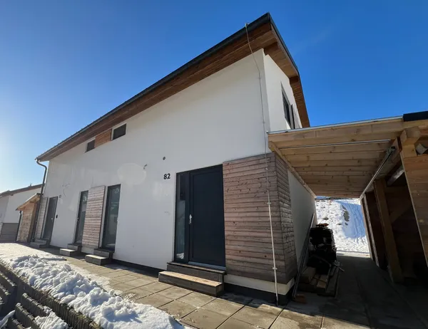 Cabin exterior in winter